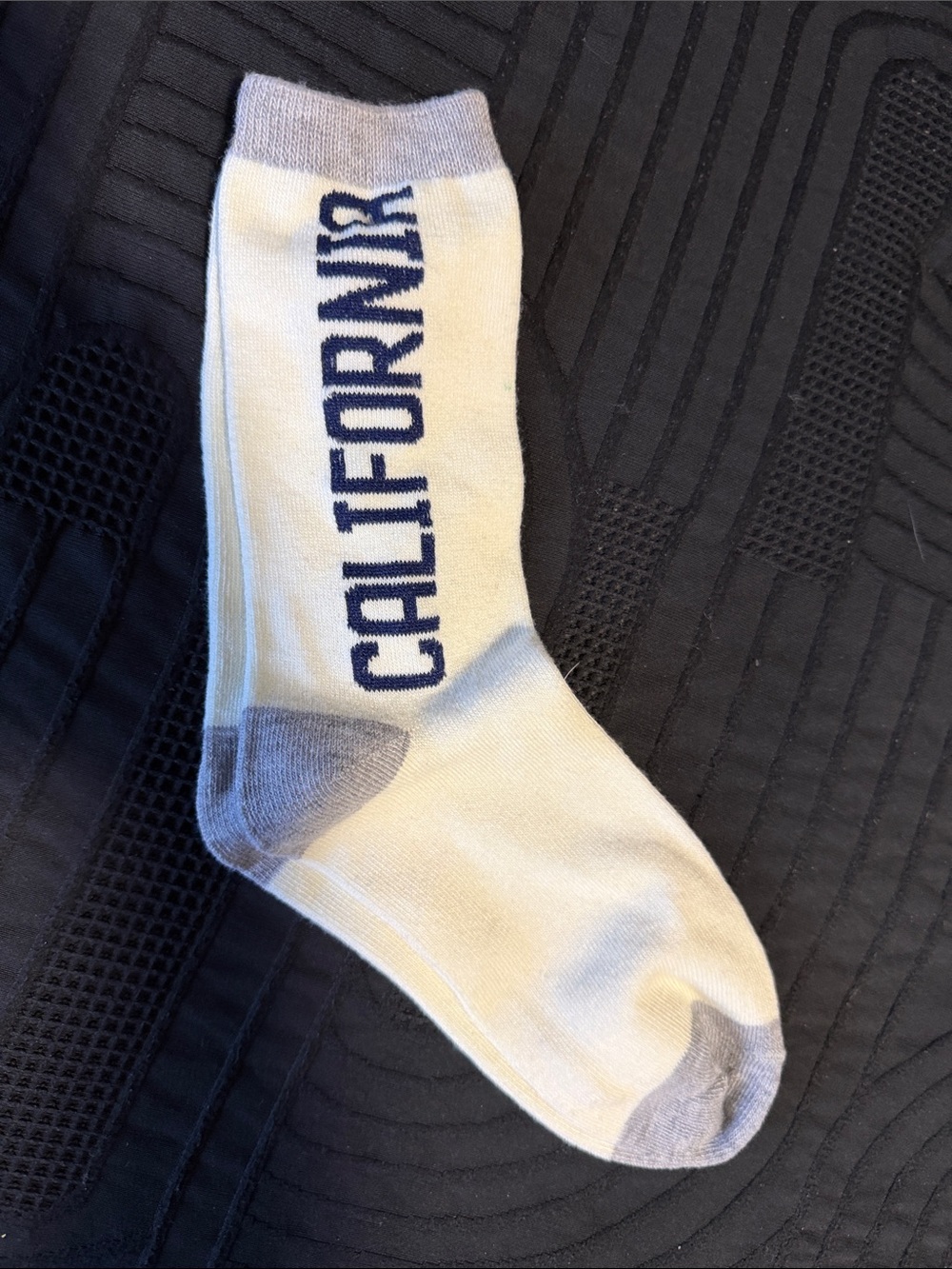 California Crew Socks - White with Gray Accents